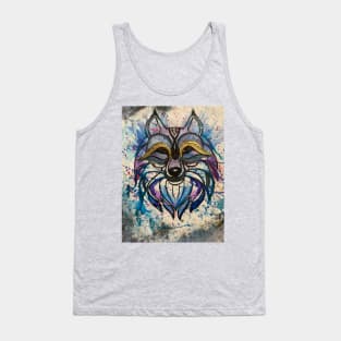 Mystic Guardians: A Watercolor Ode to the Enigmatic Wolf Creature Tank Top